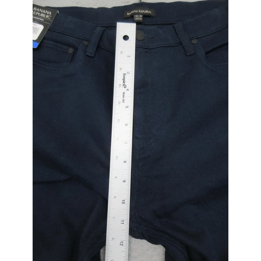 Banana Republic 5 Pocket Pant Jeans Mens 36x32 Blue Dark Wash Denim Slim Stretch